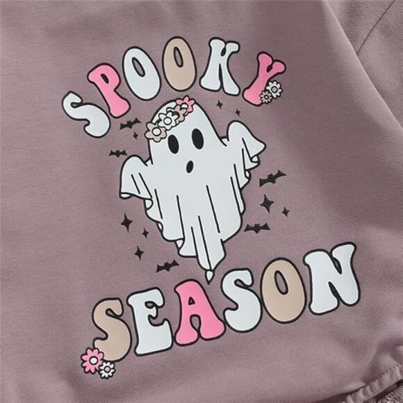 Newborn Halloween Outfit‎ Girl Boy Spooky Season Romper Bubble Sweatshirt - Picture 4 of 7